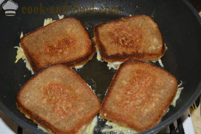 Sanduíches quentes com batatas cruas raladas - Como fazer sanduíches quentes na panela, um passo a passo fotos de receitas