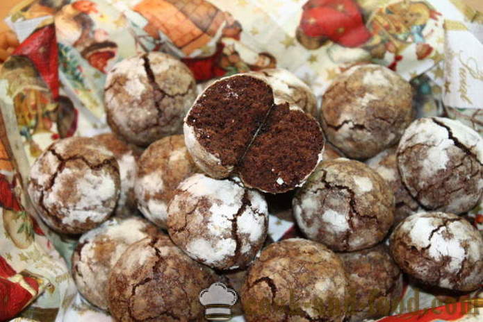 Biscoitos de chocolate rachados - como fazer biscoitos de chocolate em casa, fotos passo a passo receita