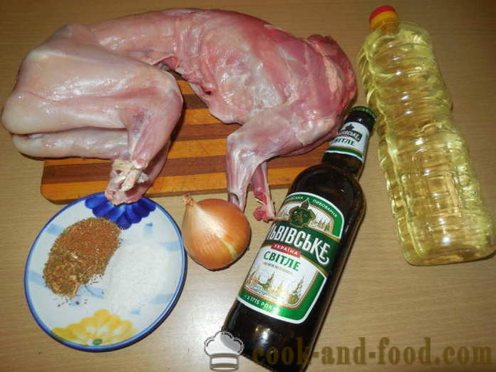 Coelho assada na cerveja em utyatnitsu - como cozinhar um coelho na cerveja no forno, com um passo a passo fotos de receitas