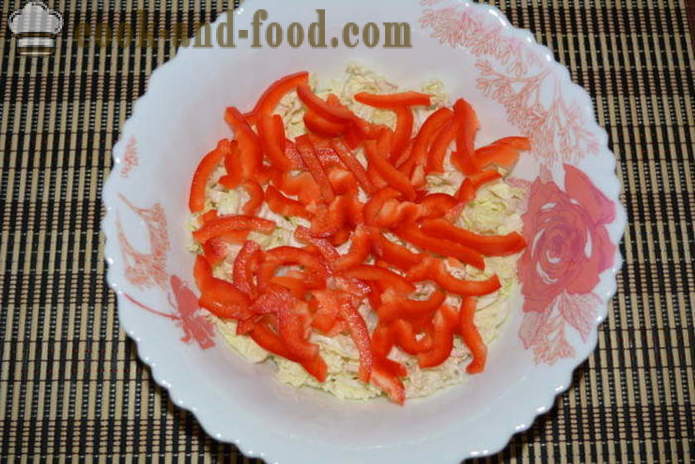 Salada com repolho chinês, tomates e pimentos - como preparar uma salada de repolho chinês, um passo a passo fotos de receitas