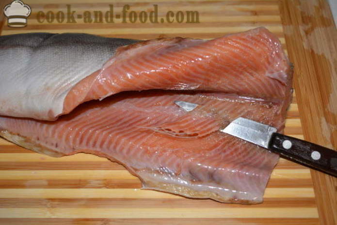Como cortar rosa filé de salmão - como separar o salmão rosa dos ossos, um passo a passo fotos de receitas