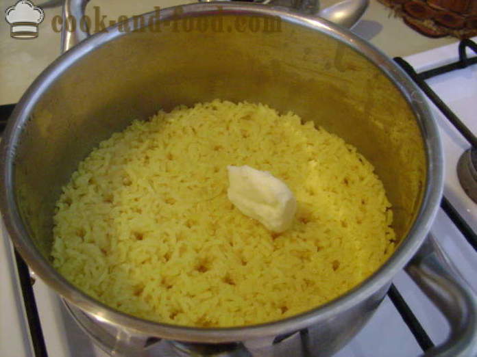 Arroz cozido com açafrão - como cozinhar arroz com açafrão, um passo a passo fotos de receitas