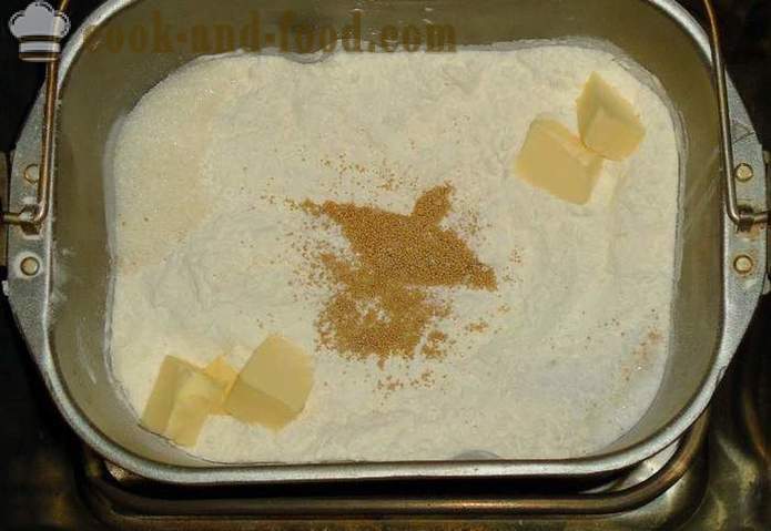 Pães de fermento com sementes de sésamo no forno - Como fazer um bolo com sementes de gergelim em casa, fotos passo a passo receita