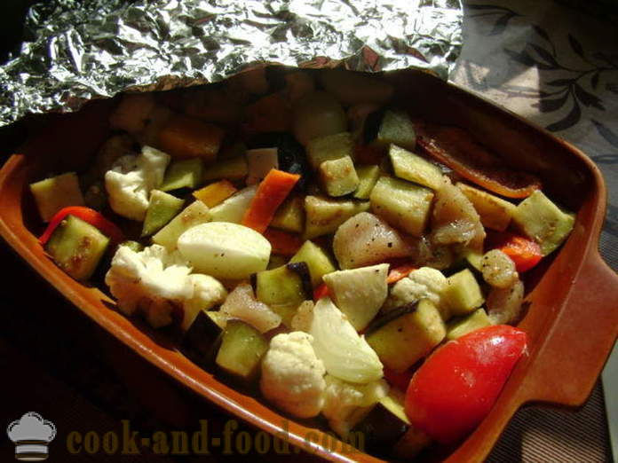Filé de frango com legumes no forno - como cozinhar frango com legumes, um passo a passo fotos de receitas