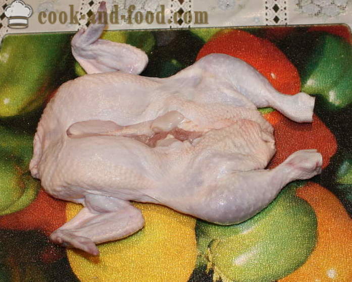 Frango recheado panquecas no forno - como cozinhar um frango panquecas recheadas, sem ossos, um passo a passo fotos de receitas