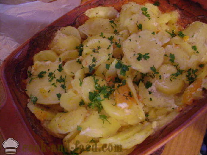 Batatas cozidas com abóbora e creme - como cozinhar batatas com abóbora no forno, com um passo a passo fotos de receitas