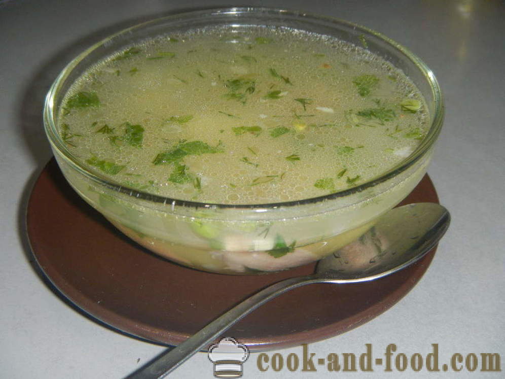 Sopa de galinha com ervilhas verdes - como cozinhar sopa com ervilhas frescas ou congeladas, com um passo a passo fotos de receitas