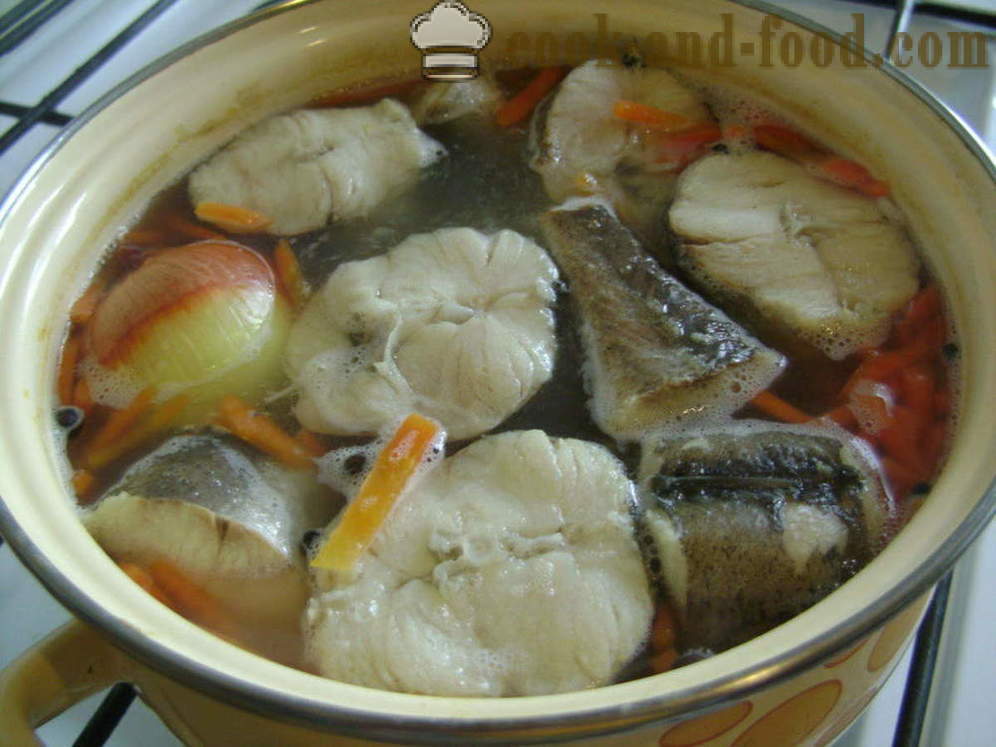 Sopa de peixe quaresmal de Pescada com arroz - como cozinhar sopa de peixe com Heck, um passo a passo fotos de receitas