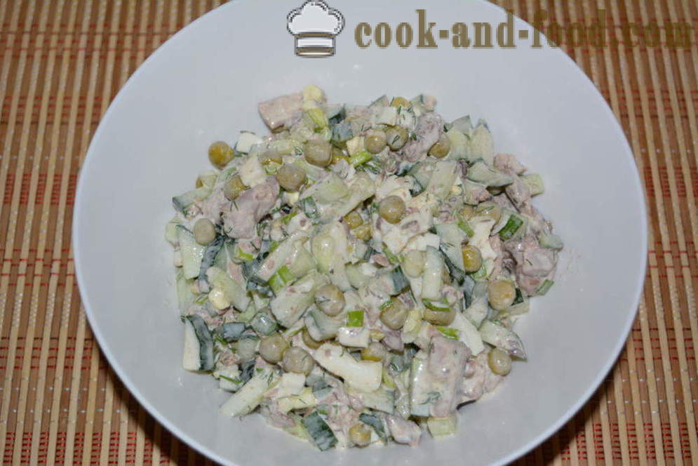 Salada com atum em conserva e maionese - como preparar uma salada com atum enlatado, passo a passo fotos de receitas