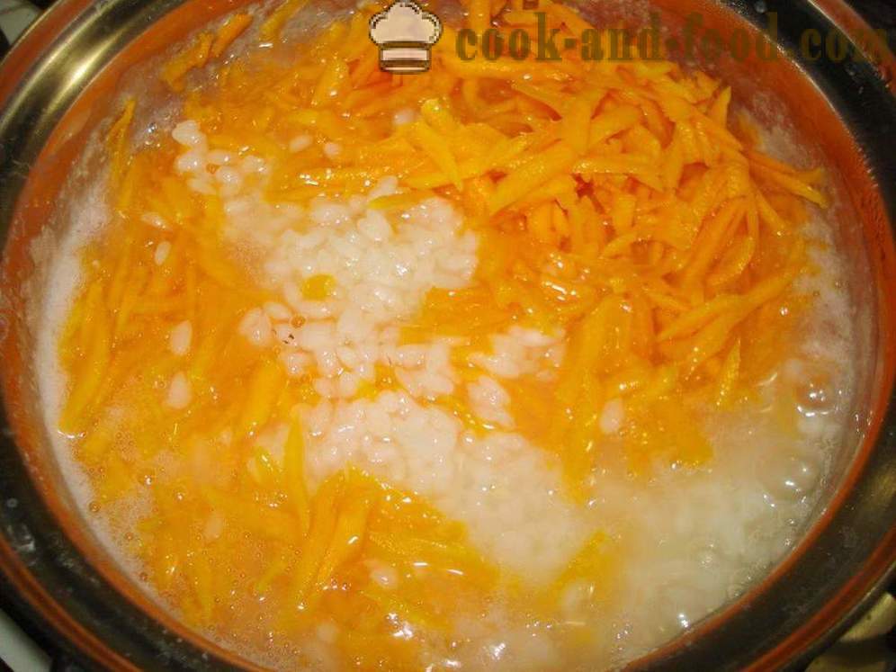 Abóbora mingau de arroz e sementes de girassol - como cozinhar um delicioso mingau de abóbora, um passo a passo fotos de receitas