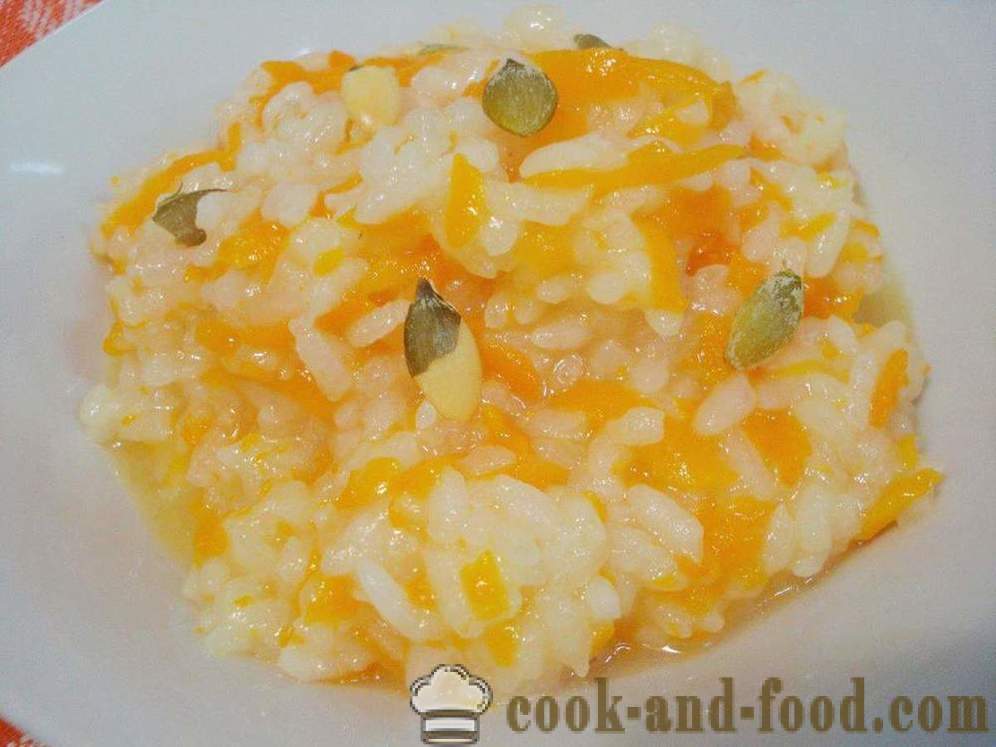 Abóbora mingau de arroz e sementes de girassol - como cozinhar um delicioso mingau de abóbora, um passo a passo fotos de receitas