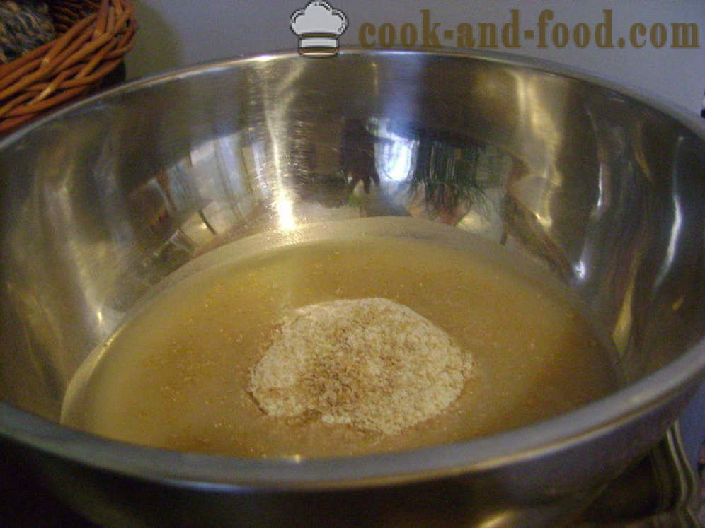 Rolos de levedura de trigo e farinha de centeio, gergelim e sementes de girassol - como fazer rolos de levedura com gergelim e sementes de girassol, um passo a passo fotos de receitas