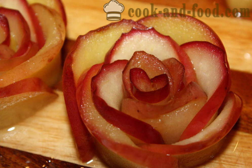Receita de maçãs rose - como fazer rosas bolo de maçã, fotos passo a passo receita