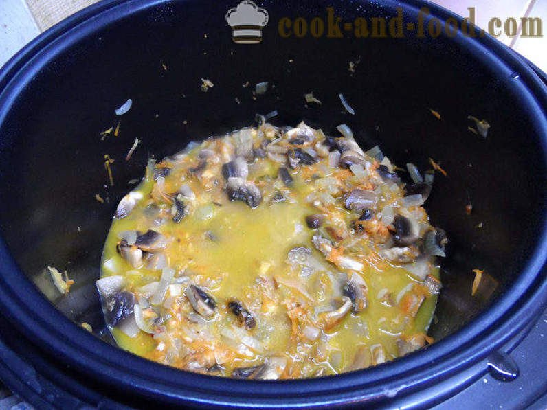 Peito de frango com cogumelos com vinho branco - como cozinhar um peito de frango cozido no vapor em multivarka com cogumelos, um passo a passo fotos de receitas