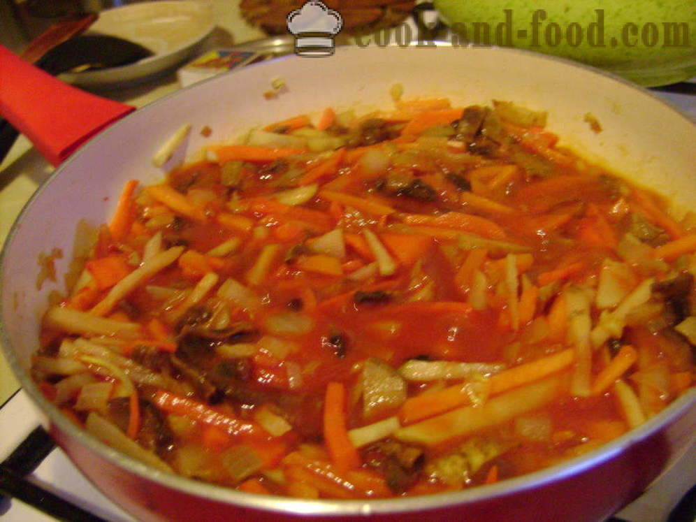 Sopa vegetal com cogumelos e feijão - como cozinhar sopa com cogumelos, um passo a passo fotos de receitas