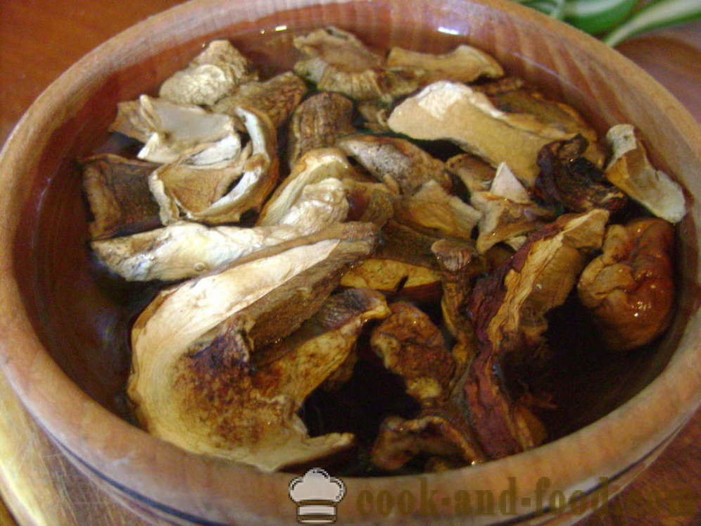 Sopa vegetal com cogumelos e feijão - como cozinhar sopa com cogumelos, um passo a passo fotos de receitas