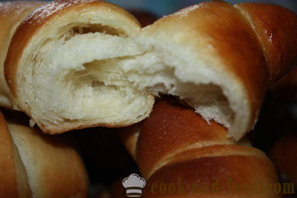 Reais croissants franceses - como cozinhar croissants franceses em casa, passo a passo fotos de receitas