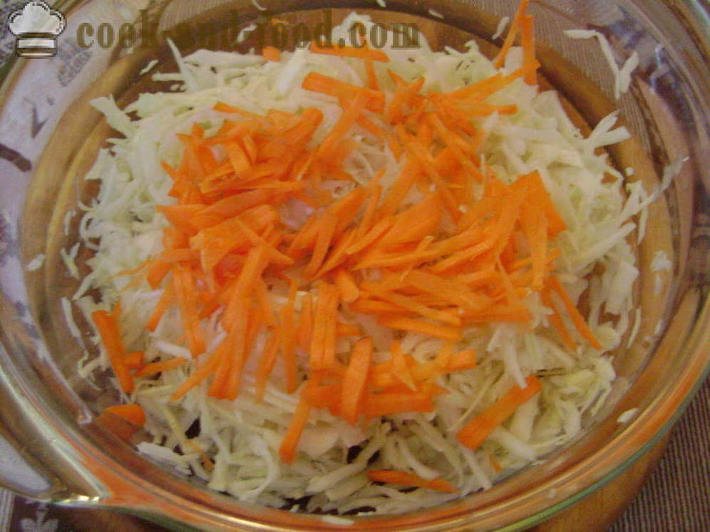 Vitamina salada de repolho, cenoura, alcachofra de Jerusalém - como fazer salada de vitaminas, um passo a passo fotos de receitas