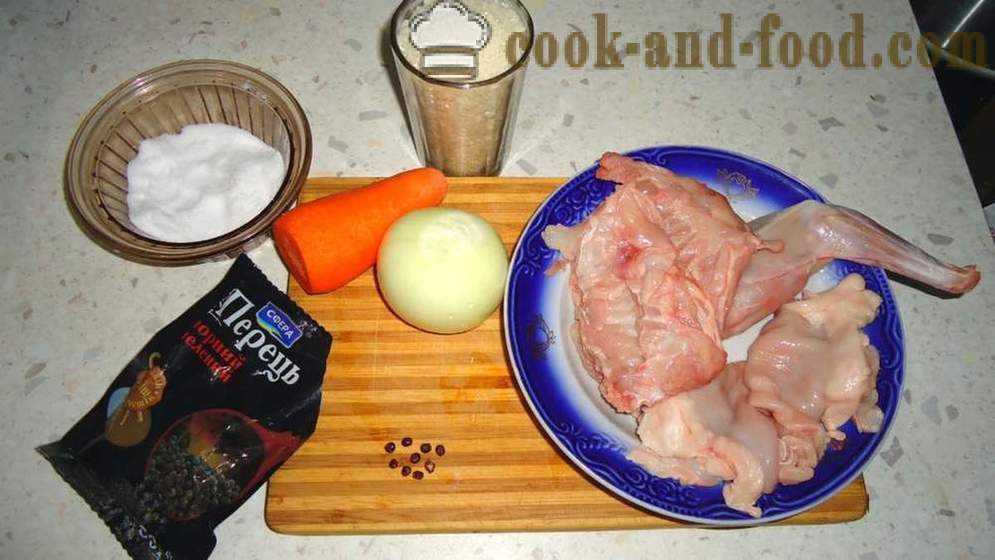 Multivarka pilaf de coelho - como cozinhar risoto com coelho em multivarka, passo a passo fotos de receitas