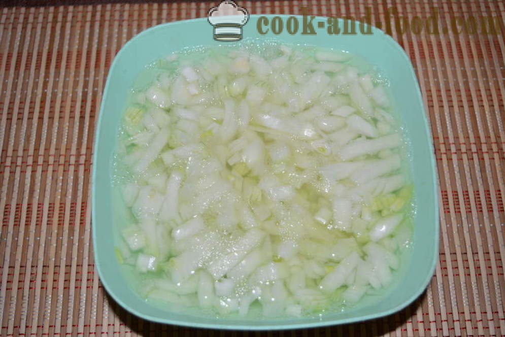 Salada de cebola de cebola com ovo e maionese - como cozinhar a salada de cebola, um passo a passo fotos de receitas