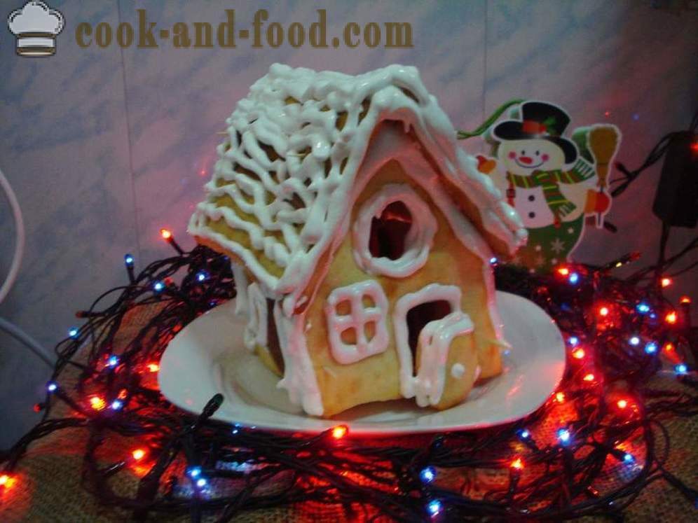 Casa de pão de Natal com suas próprias mãos - Como fazer uma casa de gengibre em casa, um workshop com fotos passo a passo