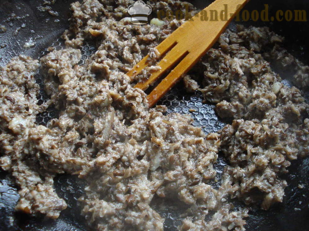 Micélios de cogumelos - como cozinhar micélios de cogumelos de cogumelos cozidos, passo a passo fotos de receitas