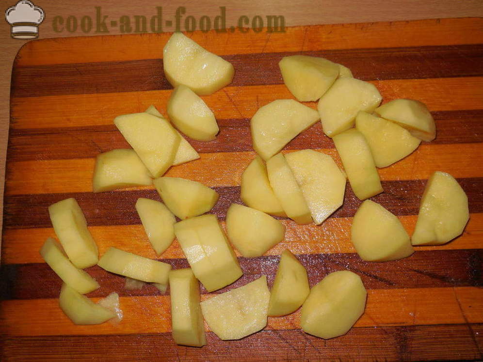 Batata cozida com carne e legumes - como cozinhar um guisado de batatas com carne em multivarka passo a passo fotos de receitas