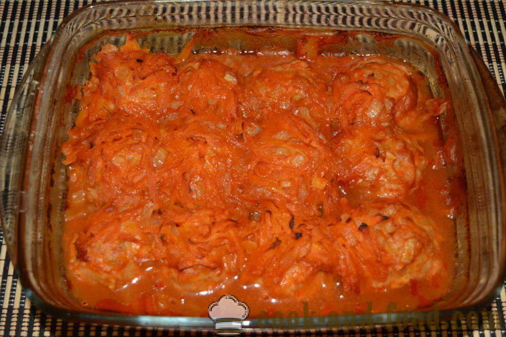 Almôndegas de carne picada com cevada no forno - como cozinhar almôndegas com molho, um passo a passo fotos de receitas