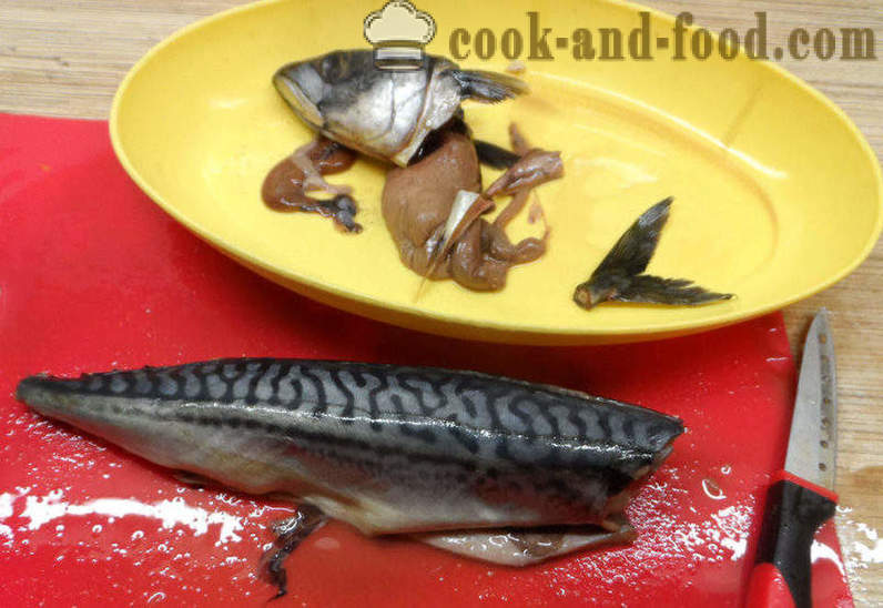 Fishcakes cavala - como cozinhar bolos de peixes de cavala, fotos passo a passo receita