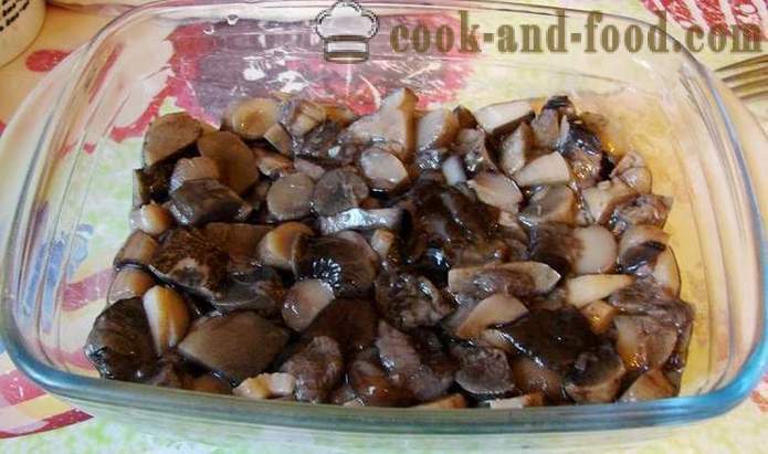Gratin de batata com cogumelos no forno - Como cozinhar caçarola de batata com cogumelos, um passo a passo fotos de receitas