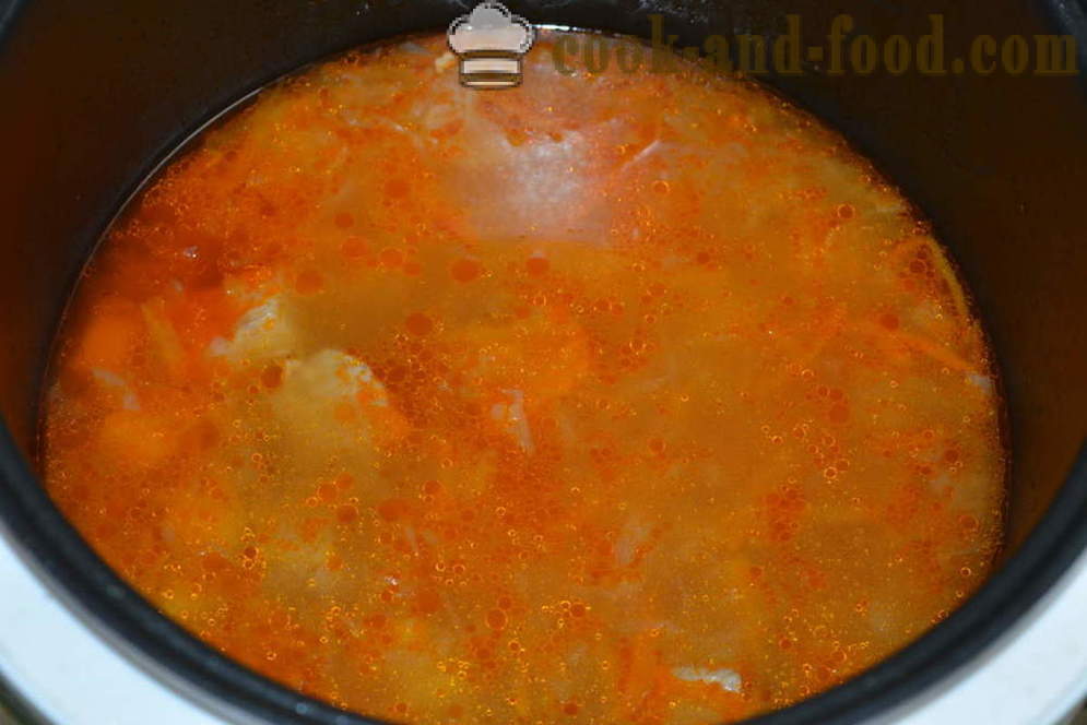 Azedo sopa de chucrute com multivarka carne - como cozinhar sopa de chucrute em multivarka, passo a passo fotos de receitas