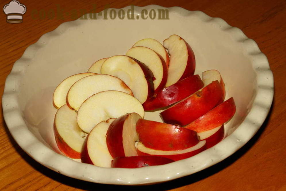 Bolo de esponja com maçãs no forno - Como cozinhar um bolo de esponja com maçãs, um passo a passo fotos de receitas