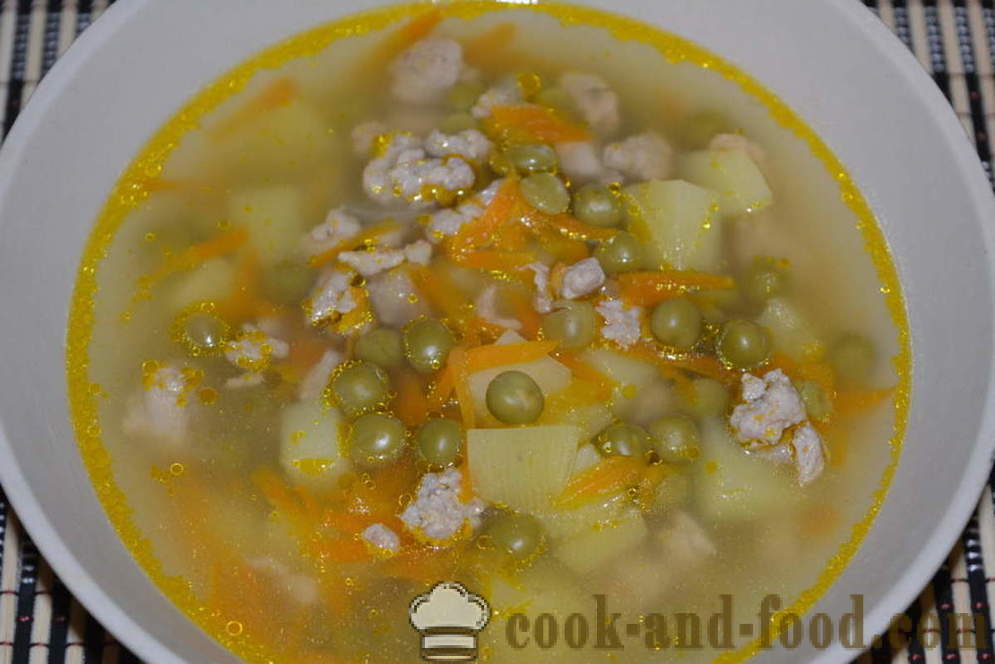 Ervilha no multivarka - como cozinhar sopa de ervilha em multivarka, passo a passo fotos de receitas