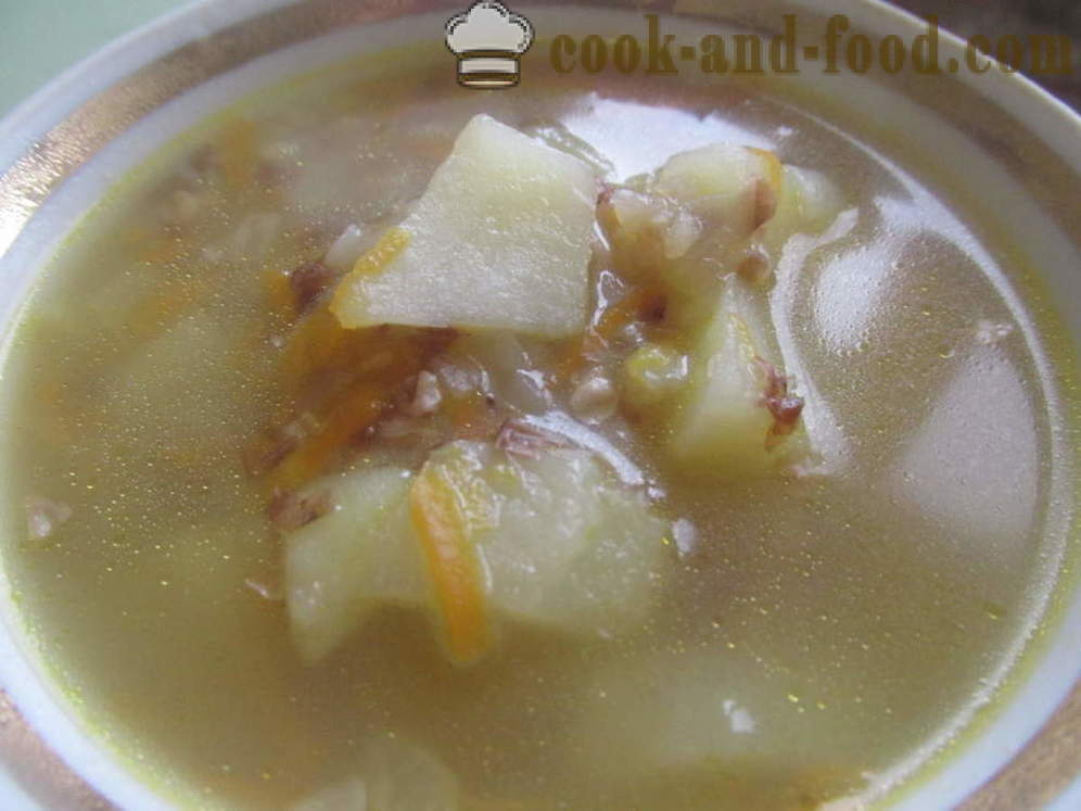 Sopa de trigo mourisco com caldo de galinha - como cozinhar sopa de trigo sarraceno com caldo de galinha, um passo a passo fotos de receitas