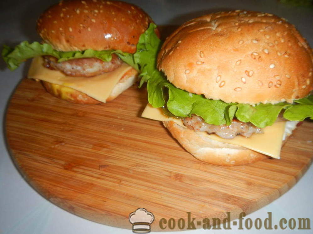 Suculento hambúrguer - como fazer um hambúrguer em casa, passo a passo fotos de receitas