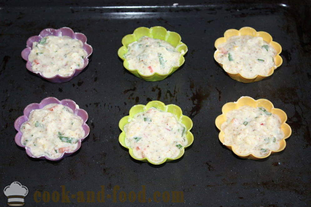 Muffins abobrinha com queijo no forno - como cozinhar bolinhos de abobrinha, fotos passo a passo receita