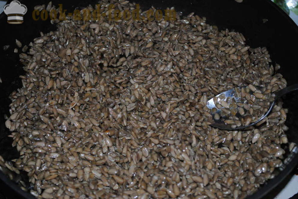 Halva de sementes de girassol - passo a passo, como fazer halva de sementes de girassol em casa, a receita com uma foto