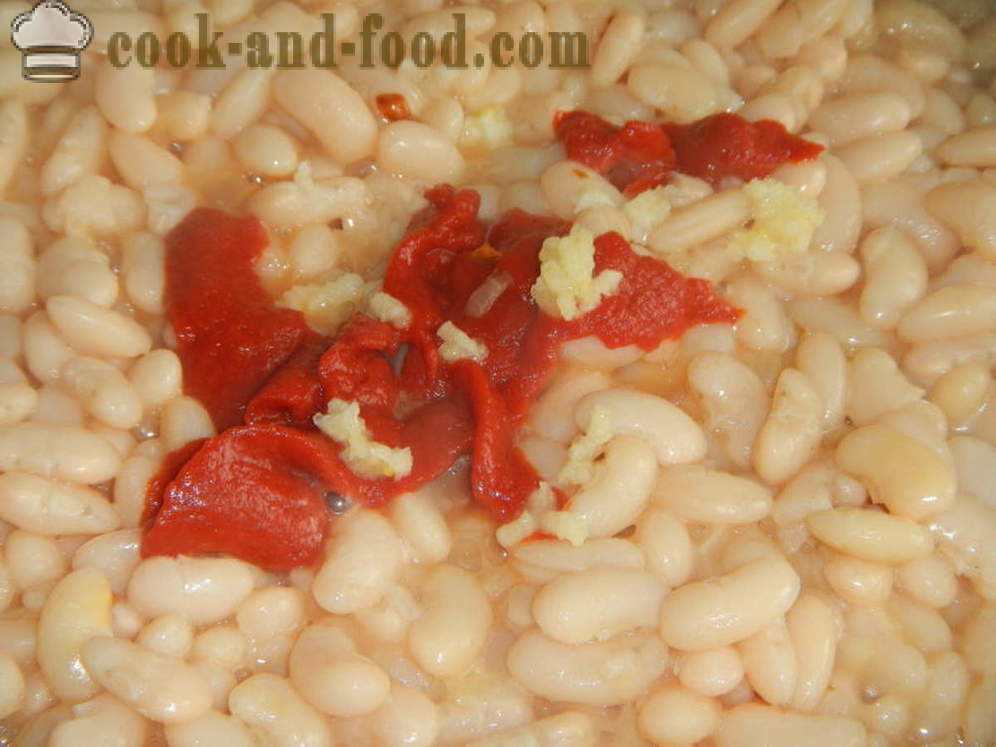 Lobio ou feijão cozido no molho de tomate - como cozinhar lobio de feijão, um passo a passo fotos de receitas