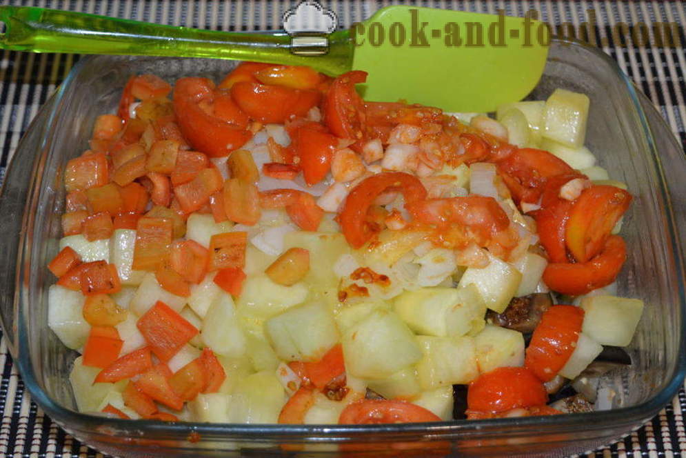 Ensopado de legumes com berinjela e abobrinha no forno - como cozinhar berinjela refogada e abobrinha, com um passo a passo fotos de receitas