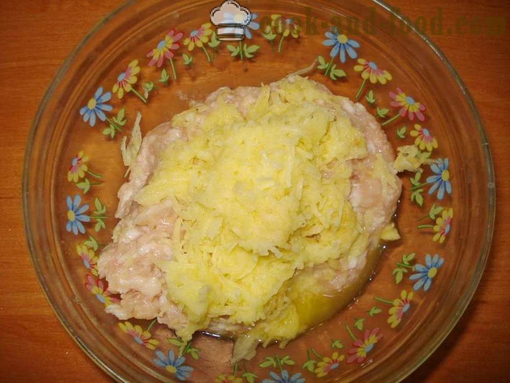 Almôndegas de frango com queijo em multivarka - como cozinhar hambúrgueres para multivarka, passo a passo fotos de receitas