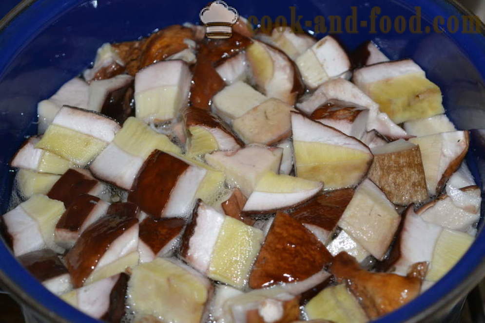 Sopa de cogumelos brancos frescos com creme de queijo - como cozinhar sopa de cogumelos com cogumelos frescos e queijo, com um passo a passo fotos de receitas