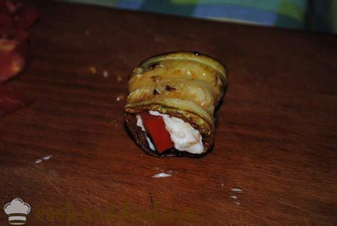 Rolls de abobrinha com queijo, alho e maionese - Como fazer rolos de abobrinha, um passo a passo fotos de receitas