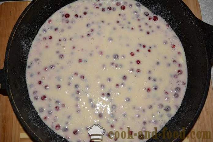 Manna em iogurte com bagas cranberries, cozido sem farinha no forno - como preparar iogurte com maná no forno, com um passo a passo fotos de receitas