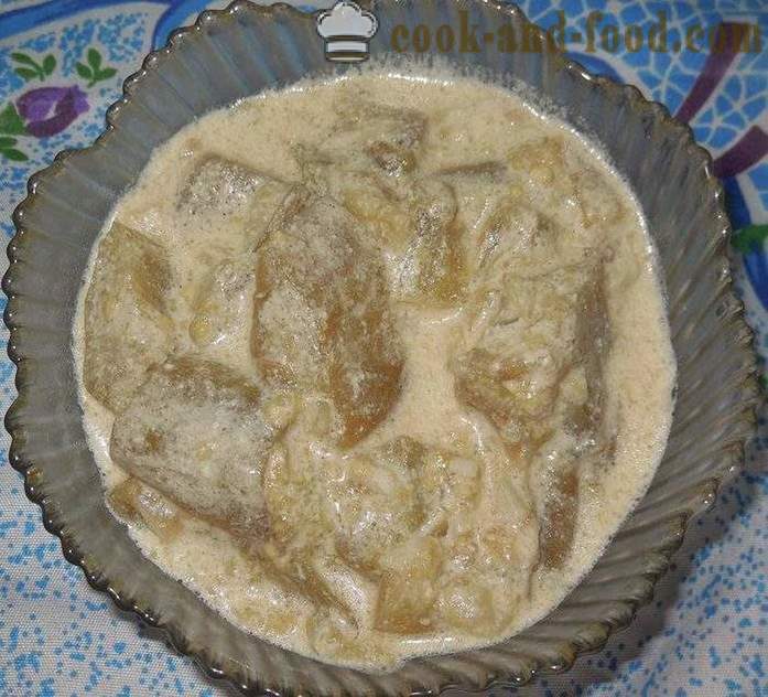Berinjela estufado em creme de leite com alho como cogumelos - Como cozinhar berinjela cozida com creme de leite, um passo a passo fotos de receitas