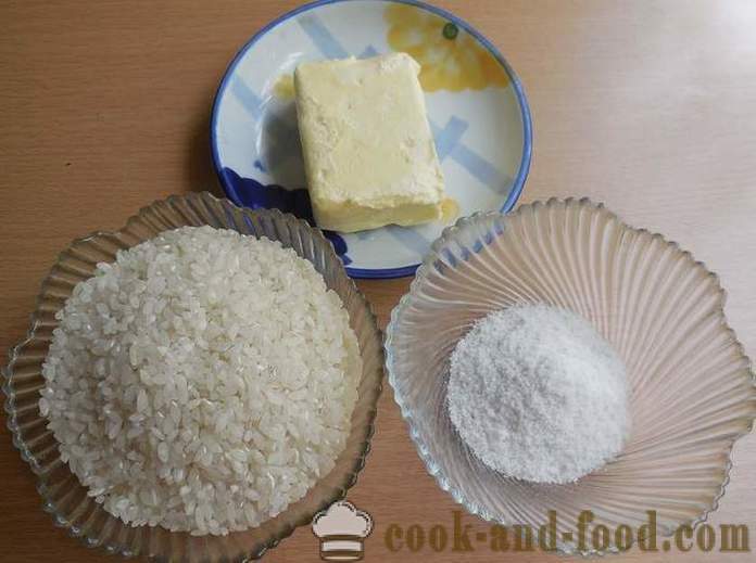 Como cozinhar mingau de arroz na água em um enfeite - uma receita com uma foto