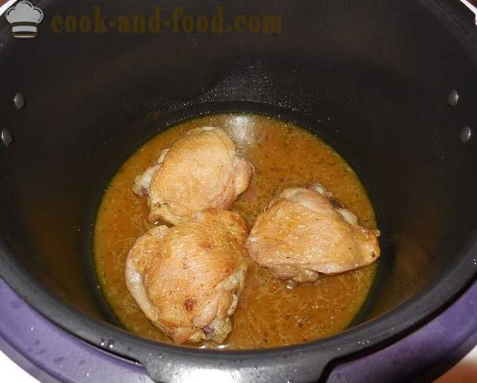 Coxas de frango em multivarka em molho doce e azedo - Receita com fotos como cozinhar o molho com frango em multivarka