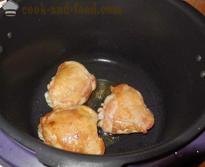 Coxas de frango em multivarka em molho doce e azedo - Receita com fotos como cozinhar o molho com frango em multivarka