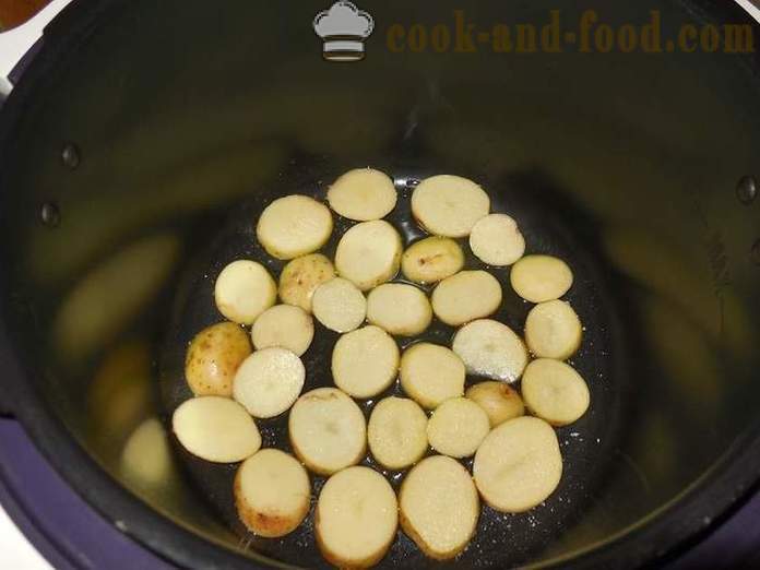 Caçarola vegetal com cogumelos e batatas em multivarka - Como cozinhar caçarola vegetal - receita com as fotos - passo a passo