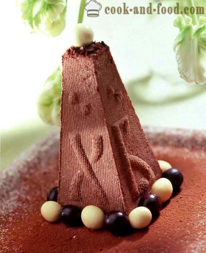 Chocolate coalhada de Páscoa e creme - uma receita simples para chocolate cru Páscoa coalhada