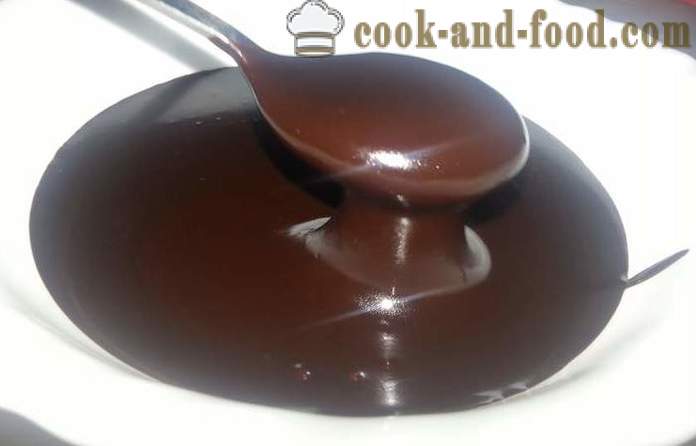 Melhor esmalte do chocolate com creme de leite - uma receita como fazer um esmalte de cacau, creme de leite e manteiga, com vídeo